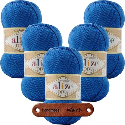 Produktbild von 5 x ALIZE Diva 132 Royal Blue mit Label