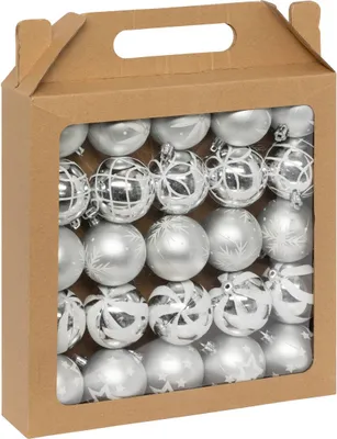Image de Boules de Noël avec motif scintillant, Ø 6 cm