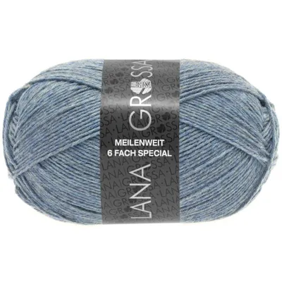 Produktbild von Lana Grossa - Meilenweit 6-fach 150g Unito 9226 hellblau meliert
