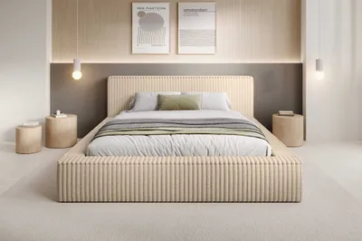 Produktbild von YOURHOUSE24 Polsterbett Melody Doppelbett Bettgestell Lattenrost (Farbe: Vito 26, Größe: 140x200 cm)