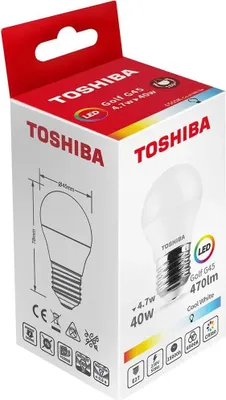 Zdjęcie produktu dla żarówka led toshiba g45 e27 5w 6500k