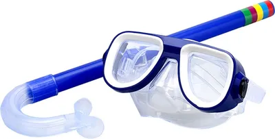 Produktbild von Blau Tauchset , Taucherbrille mit Schnorchel Goggles - Schwimmbrille Für Kinder von 4 bis 15 Jahren (UV-Schutz, Anti-Fog)