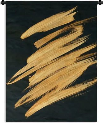 Produktbild von MuchoWow® Wandteppich Wandbehang Gold - Farbe - Streifen - Luxus - Abstrakt 60x80 cm Tapisserie Dekoration Wandtuch - Decke - Wandtücher - Wohne