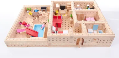 Zdjęcie produktu dla EDUPLAY 120960 Klocki konstrukcyjne mój dom 296 elementów (1 zestaw)