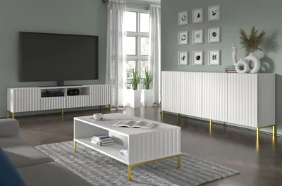 Zdjęcie produktu dla Homlando szafka RTV Wave 200 cm biały mat
