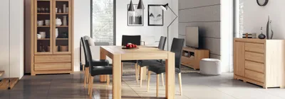 Obrázok produktu pre Esstisch Holztisch handgefertigten Echtholz Konferenztisch Esszimmer Wohnzimmer