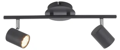 Produktbild von Leuchte Direkt 2er Spot Tarik anthrazit 40,4 x 11 cm GU10, warmweiß