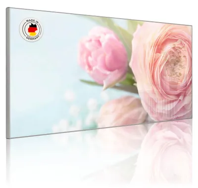 Produktbild von Metall Magnettafel beschreibbar 78x37cm Motiv Rosa Tulpe [MTSQ 10435]
