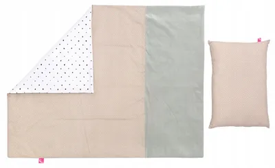 Produktbild von Motherhood Kinder Bettdecke mit Kissen Set, Rosa Quadrat Muster