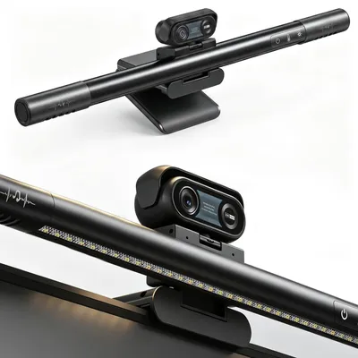Productafbeelding van 4-in-1 4K webcam met microfoons en stereo-luidspreker, schermlicht