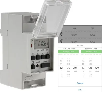 Produktbild von digitale Wochen-Zeitschaltuhr für Schalttafel-Einbau 230V mit Bluetooth