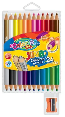 Obrázok produktu pre 12/24 Okrúhlych Pasteliek Jumbo V Puzdre Colorino 51736