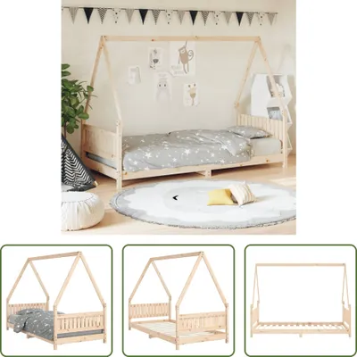 Produktbild von The Living Store Kinderbett 90x190 cm Massivholz Kiefer