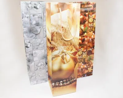 Produktbild von Geschenktasche Weihnachtsk. Flasche 35x12x9cm