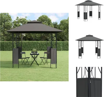Obrázek produktu pro vidaXL Pavilon se střechou antracit 300x300x270 cm ocel - Pavilony a párty stany