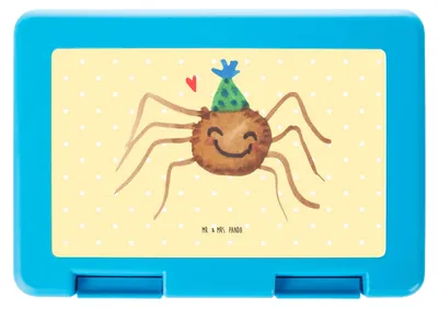 Produktbild von Mr. & Mrs. Panda Bentobox Spinne Agathe Party - Gelb Pastell - Geschenk, Motivation, Glück, Bento Box, Wunder, Frischhaltedose, Selbstliebe, Lunchbox, Snackbox