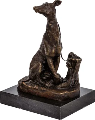 Produktbild von Bronzeskulptur Windhund im Antik-Stil Bronze Figur 20cm