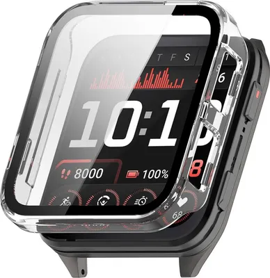 Obrázok produktu pre Pre Garmin Venu X1 Plastové puzdro na hodinky + 9H tvrdené sklo Transparent