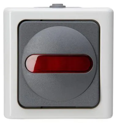 Zdjęcie produktu dla Kopp 561656007, Przyciski, Szary, Biały, Termoplastyczny, IP44, 250 V, 10 A