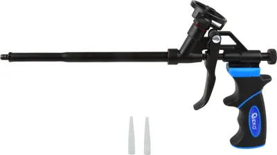 Immagine prodotto di Pistola per schiuma poliuretanica professionale,pistola manuale a spruzzo per schiuma in teflon  con 2 ugelli, Geko