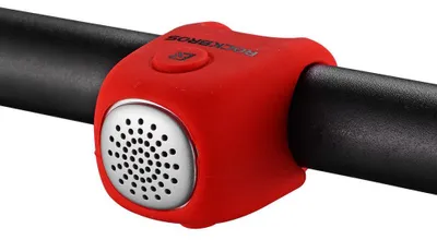 Produktbild von ROCKBROS Elektronische Fahrradklingel Mini IPX4 aus Silikon – Rot