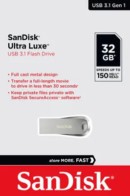 Obrázok produktu pre SanDisk 00183579, 32 GB, USB Typ-A, 3.2 Gen 1 (3.1 Gen 1), 150 MB/s, Kábel, Strieborná