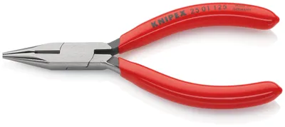 Produktbild von Flachrundzange L.125mm flach/rund ger.pol.Ku.-Überzug KNIPEX