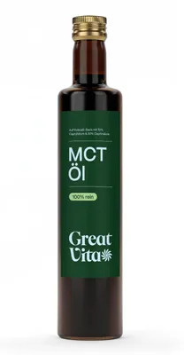 Produktbild von GreatVita MCT Öl, 500ml Glasflasche