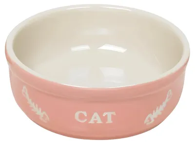 Produktbild von Katzen Keramikschale "CAT", rosa/beige, 240ml