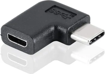 Produktbild von System-S USB Typ C 3.1 zu Micro USB 2.0 Adapter gewinkelt