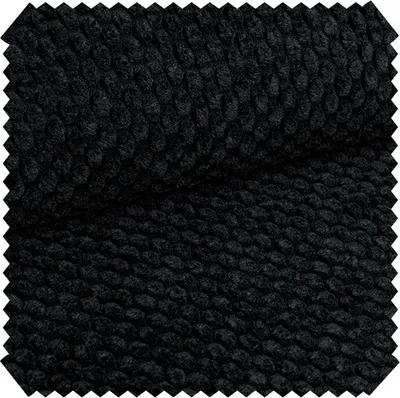 Produktbild von novely® ZEVEN Plüschiger Möbelstoff in Cord-Optik - Ultraweicher Polsterstoff mit Kachelmuster - Extrem Robuster Bezugstoff - Pflegeleichte Meterware 1lfm - Farbe: 11 Schwarz