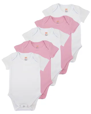 Image de Body bébé lot de 5 manches courtes – body naissance 100 % coton, taille 68, multicolore