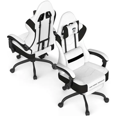 Produktbild von Arvioo Gaming Stuhl, Gaming Chair mit Massagefunktion, Gamer Stuhl Technologiestoff Atmungsaktiv, Gaming Sessel Verstellbare Rückenlehne 90-135°