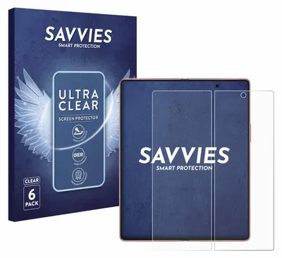 Produktbild von 6x Für Samsung Galaxy Z Fold 2 5G (Inneres Display) Schutzfolie Savvies Displayschutz Display Schutz Folie Klar Transparent
