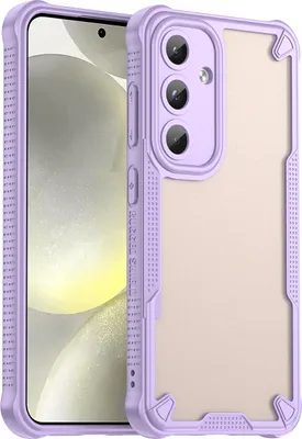 Immagine prodotto di Custodia protettiva per Samsung Galaxy S24, lato posteriore traslucido opaco, custodia paraurti in TPU Viola