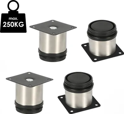 Obrázek produktu pro Clanmacy sada 4 nábytkových nohou sada stolních nohou nohy pohovky nohy nábytku podpěry postele nohy pohovky nohy skříně nohy nábytku nerezová ocel 50mm