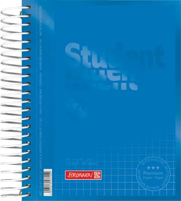 Obrázok produktu pre BRUNNEN 106724233 Collegeblock Student Premium Colour Code A6 5 mm štvorcový obal: azúrový