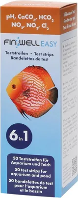 Produktbild von Finwell EASY 6 in 1 Teststreifen für die Analyse im Süßwasser Aquarium und Teich, 50 Stück
