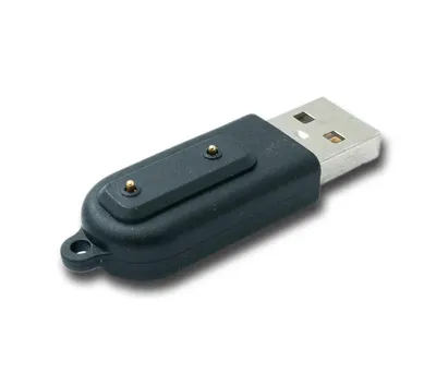 Produktbild von SYSTEM-S USB 2.0 Adapter für Samsung Galaxy Fit3 Smartwatch Ladeadapter in Schwarz