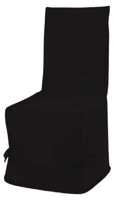Stuhlbezug Panama, Baumwolle, Schwarz, 50x115 cm