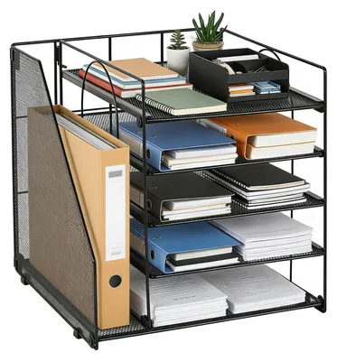Imagen del producto de Solidchoice: Organizador de escritorio metálico con 5 niveles