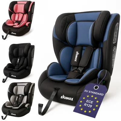 Produktbild von Kidimax® Kindersitz EasyFit – Autositz für Kinder (9-36 kg) – Sicher, Bequem & Verstellbar – Leicht zu installieren, Ideal für lange Fahrten – Blau