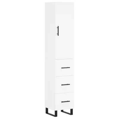 Produktbild von Highboard Weiß 34,5x34x180 cm Holzwerkstoff