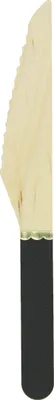 Immagine prodotto di Piccoli coltelli di legno per feste 8 pezzi marrone-nero 16 cm - taglia unica