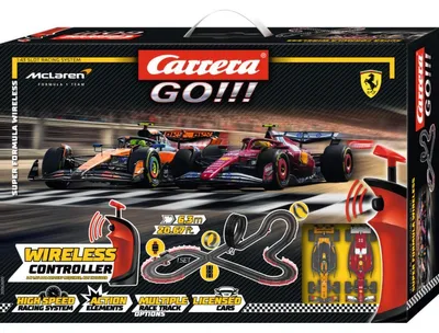 Productafbeelding van Super Formula draadloze slotcar racebaan set met Ferrari en McLaren