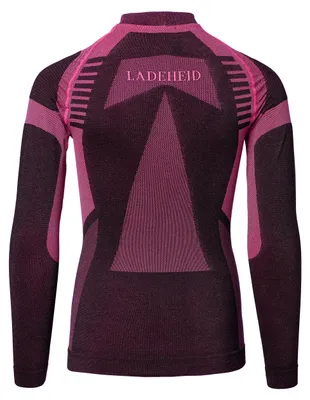 Produktbild von Ladeheid Kinder Mädchen Jungen Thermoaktives Langarm Shirt LASS0007 (Schwarz/Rosa, 146-152)