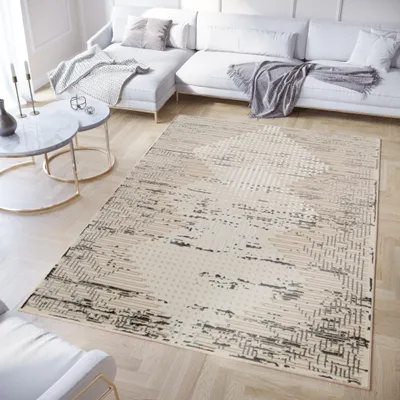 Immagine prodotto di Tappeto Tapiso Cristallo Moderno Bianco Beige Soggiorno 160 x 220 cm