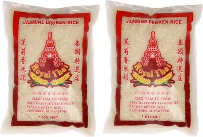 Produktbild von Doppelpack ROYAL THAI Bruchreis mit Jasminduft (2x 1kg) | Jasmin Broken Rice