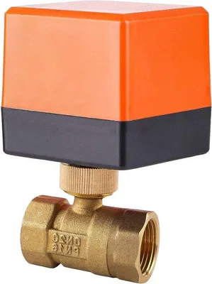 Obrázek produktu pro Elektrický dvoucestný kulový ventil DN20, 230 V, mosaz