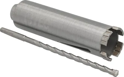 Produktbild von Diamantbohrkrone Ø 52 mm Nutzlänge 180 mm mit Zentrierbohrer 240 mm Segmenthöhe 10 mm Diamant Bohrkrone Trockenbohrkrone Kernbohrer Betonbohrkrone Kernbohrkrone BTEC